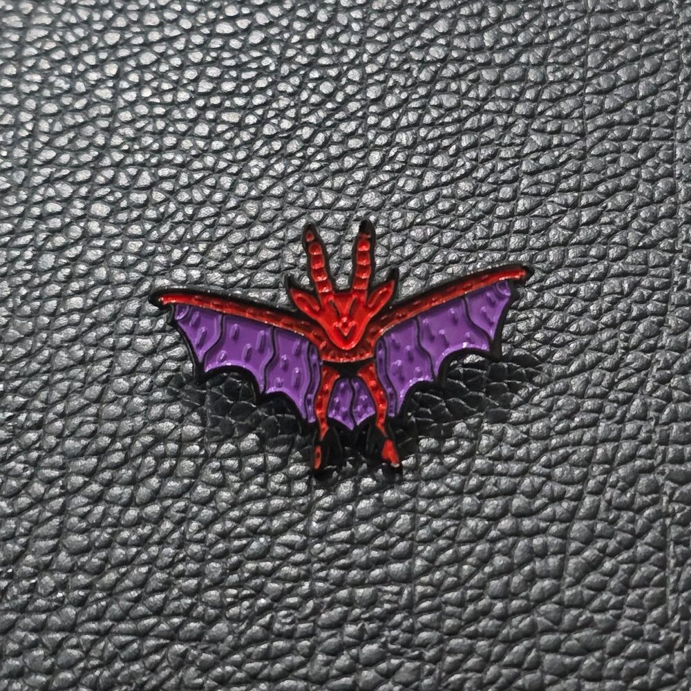 Killstar ✦ Devil Boy Enamel Pin ✦ Occult Cute Red Bat Horned Graphic OS